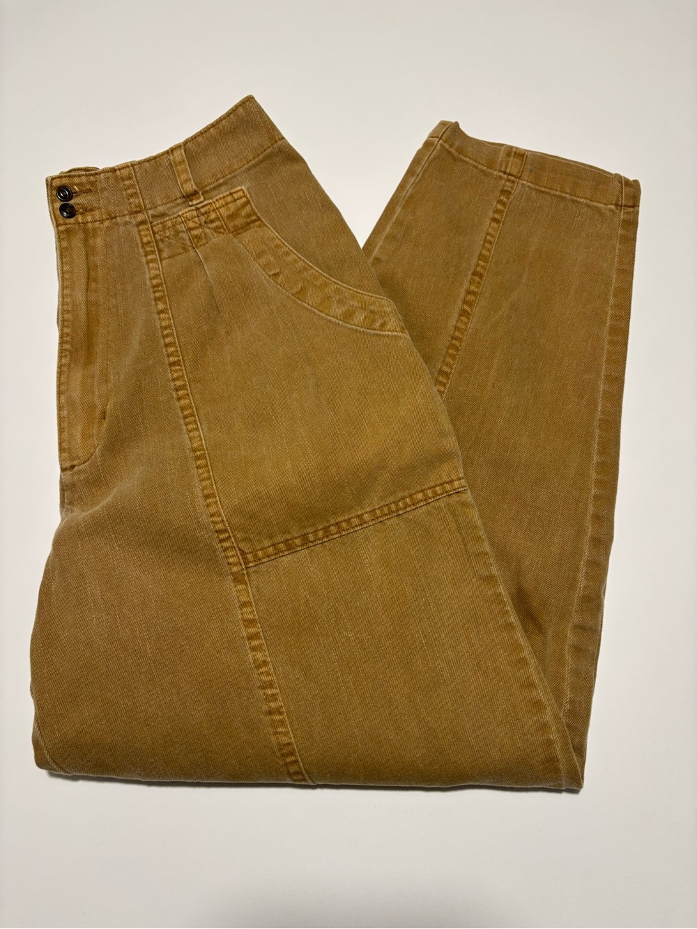 Universal Thread Camel Brown High Rise Barrel Leg Denim Cotton Pants